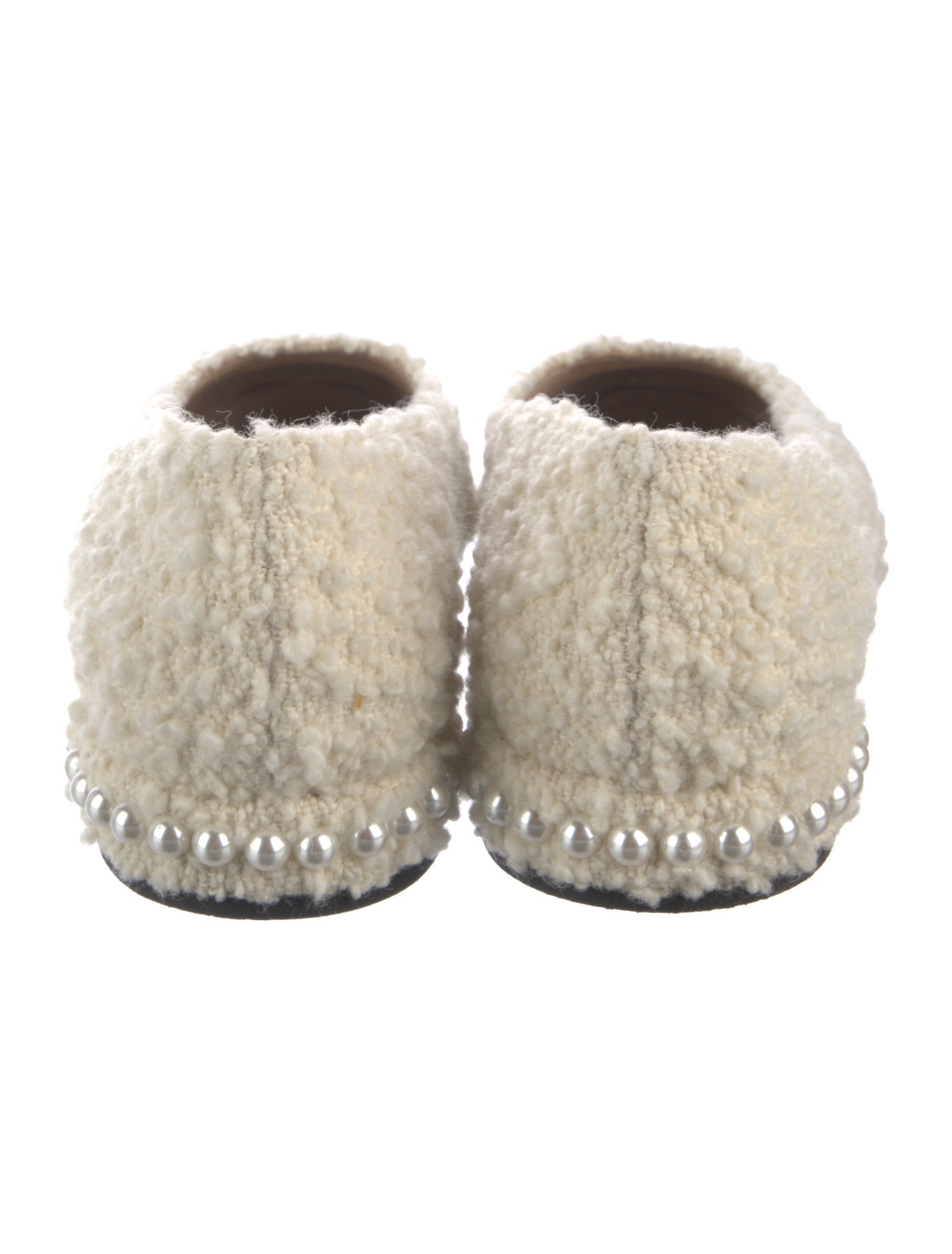 Stuart Weitzman Shearling Colorblock Pattern Flats
